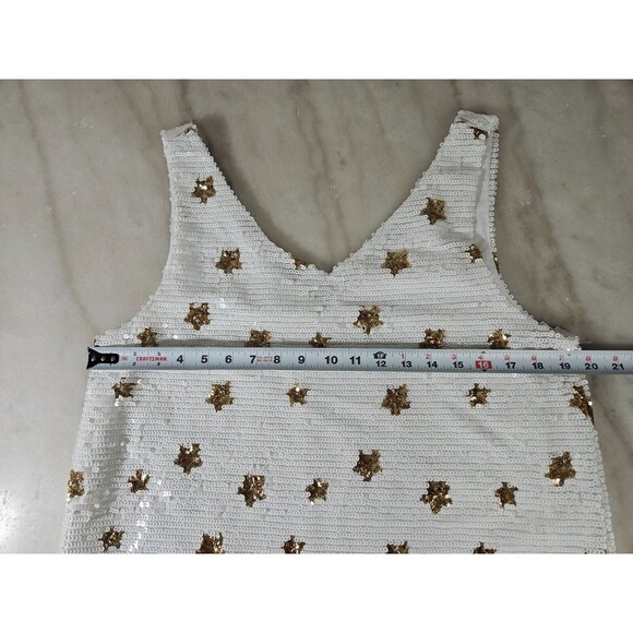 Dee Elly Women's Sequin Star V-Neck Sleeveless Shift Dress Size XL - Picture 5 of 8